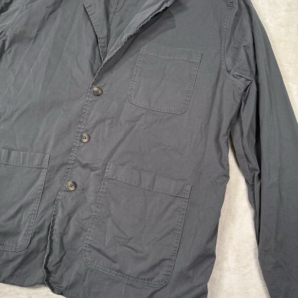 Pact Men's Boulevard Brushed Twill Blazer Gray Organic Cotton Size Large - Picture 3 of 10